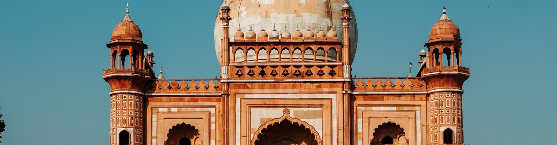 New Delhi night skyline