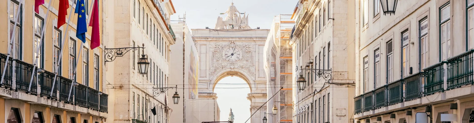 Lisbon night skyline
