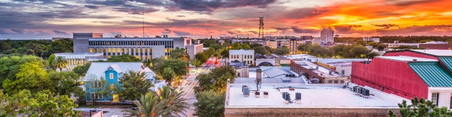 Gainesville night skyline