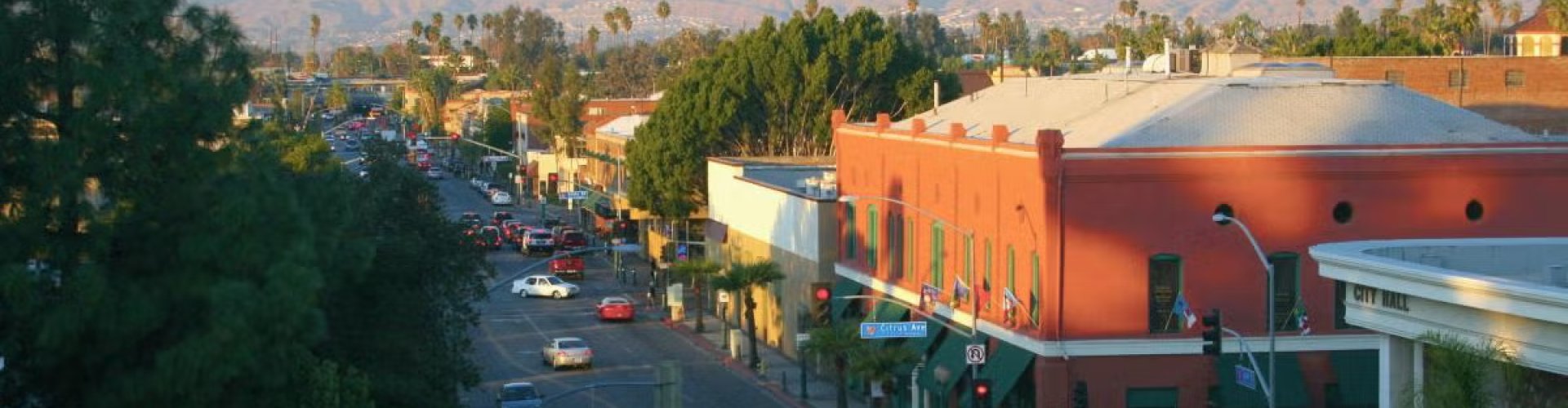 Night Skyline of Redlands, CA, US