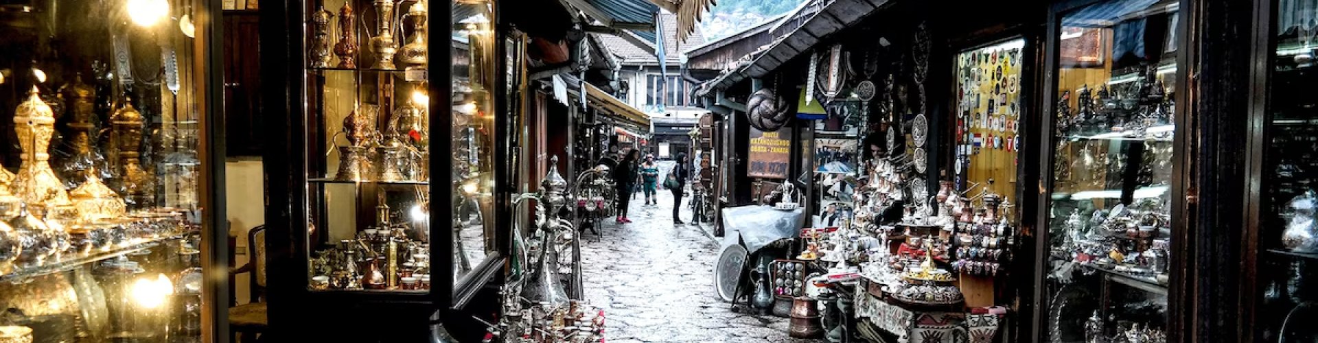 Sarajevo night skyline
