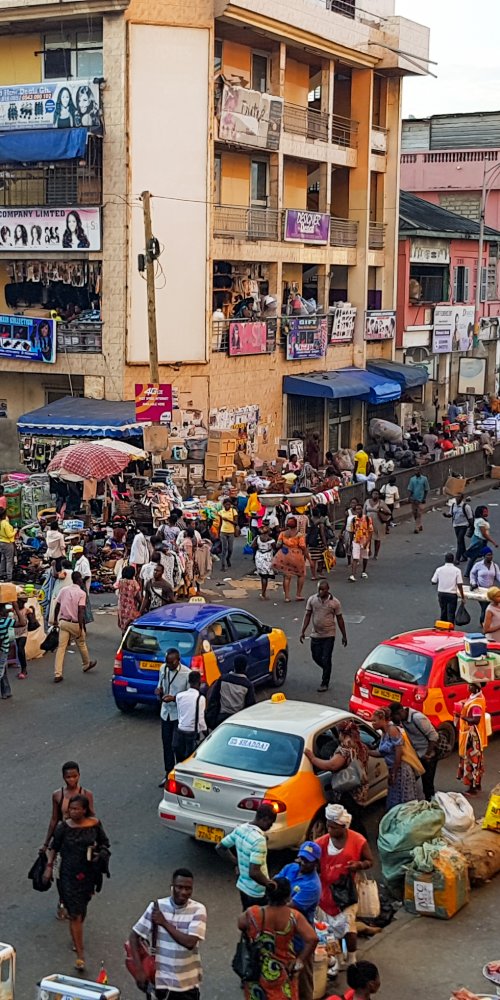 Driving in Accra, GH