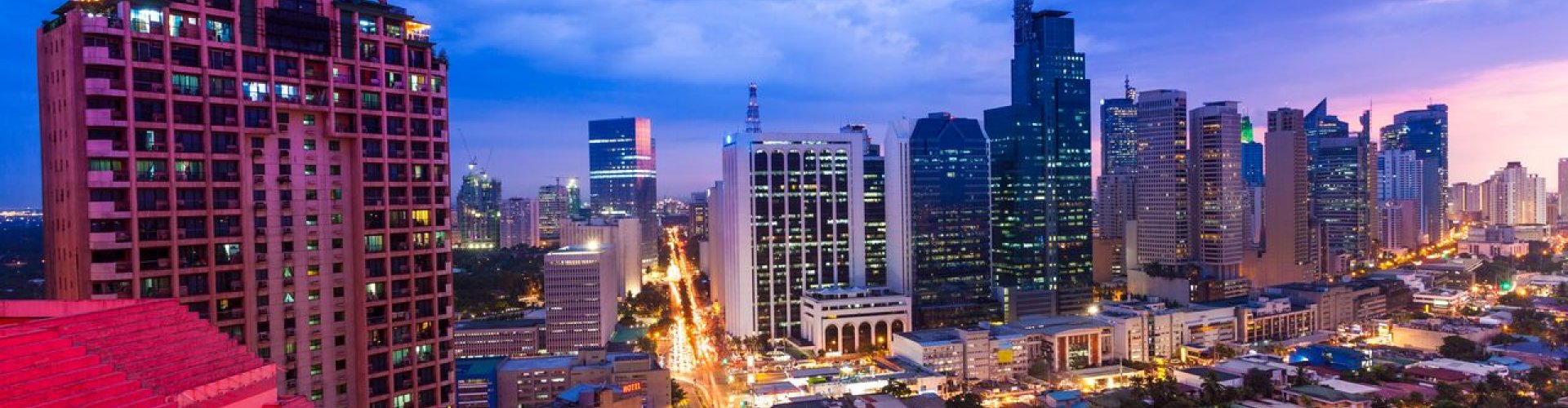 Manila night skyline