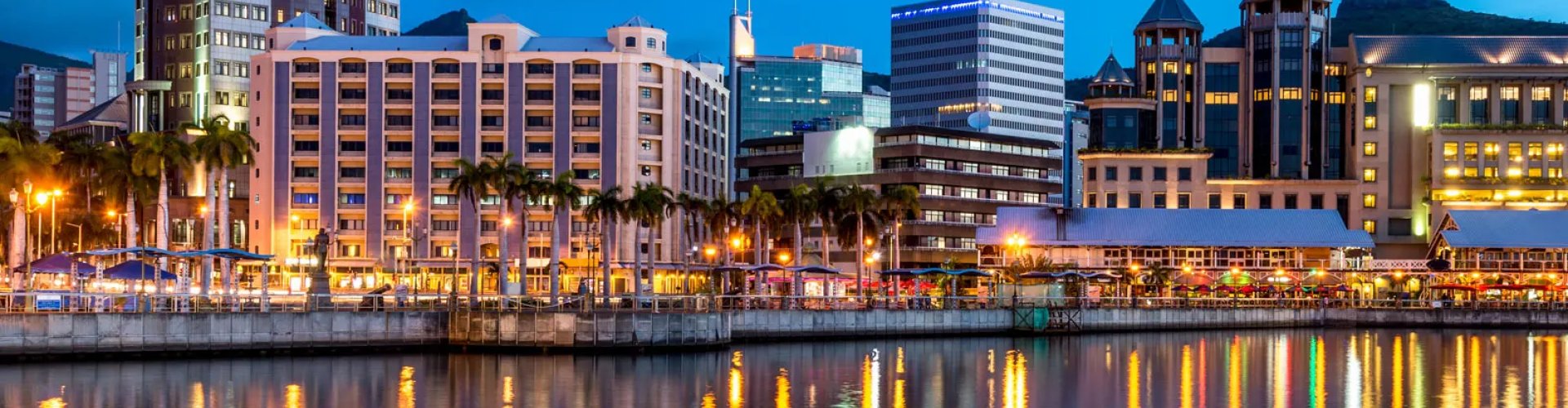 Port Louis night skyline