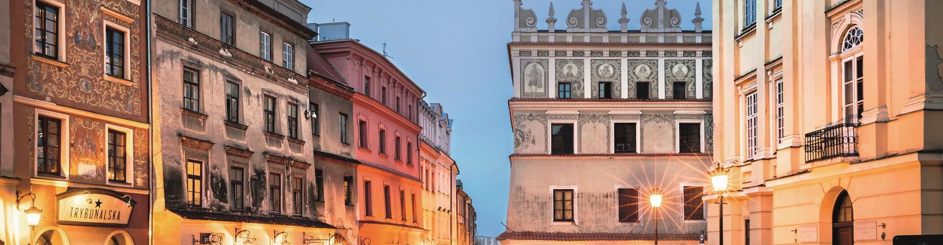 Lublin night skyline