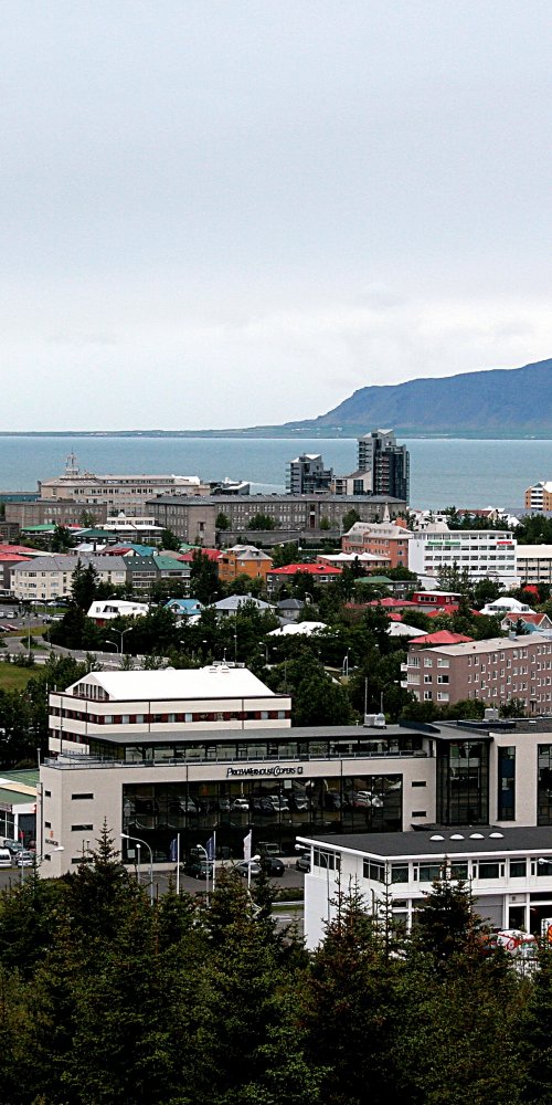 Driving landscape in Iceland