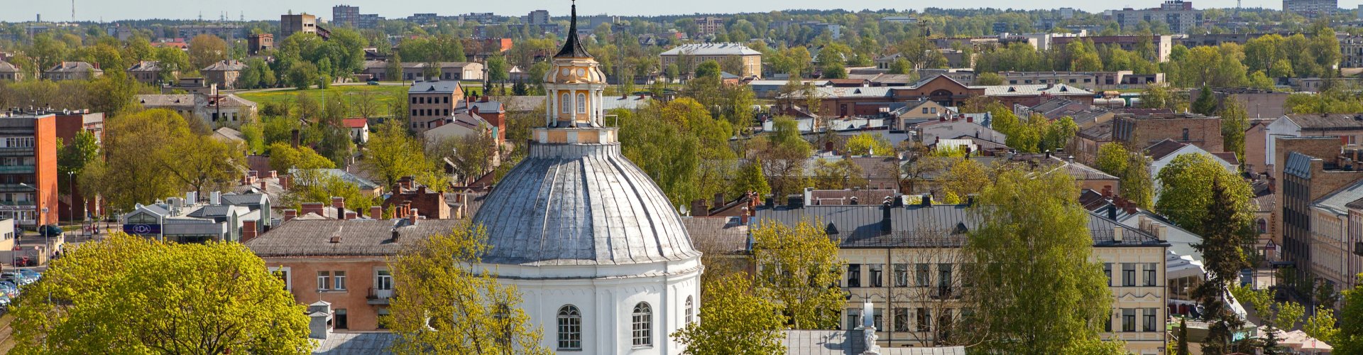 Night skyline of Daugavpils