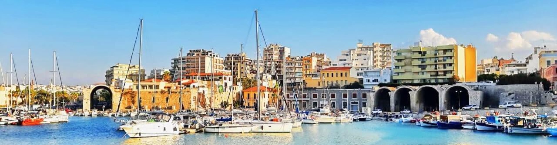 Heraklion night skyline