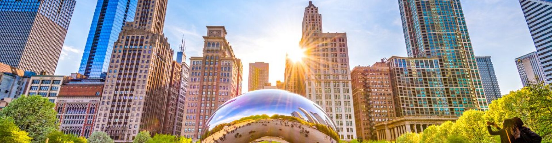 City streets of Chicago, IL, US