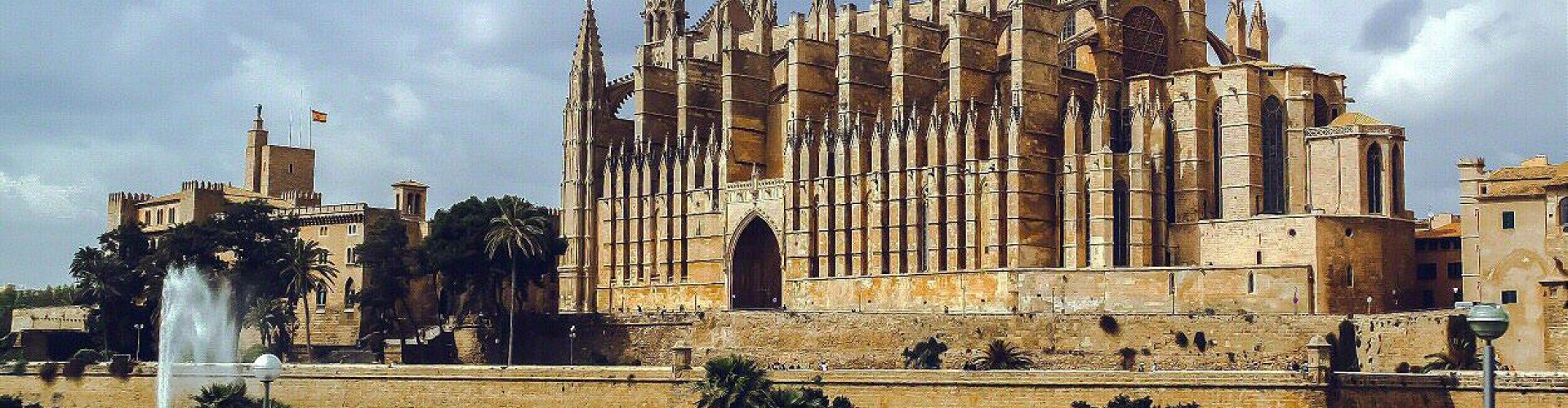 Palma de Mallorca night skyline