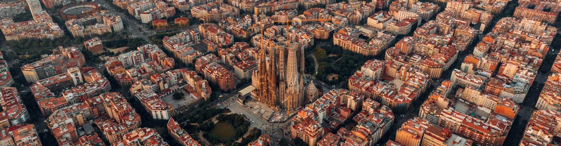 City streets of Barcelona, ES