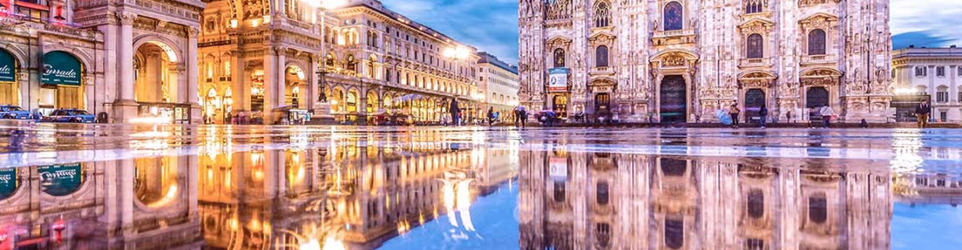 Traffic signs and cars in Milan city centre