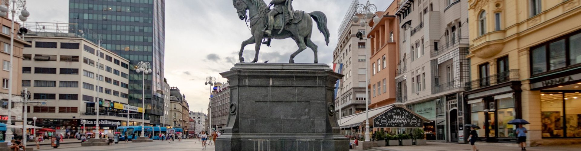 Zagreb night skyline