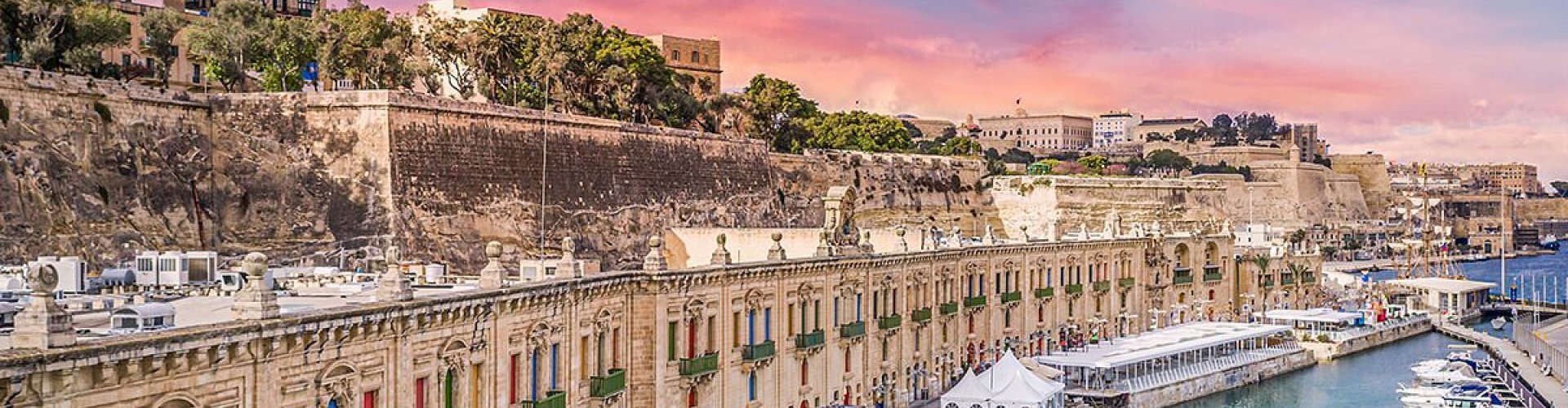 Valletta night skyline