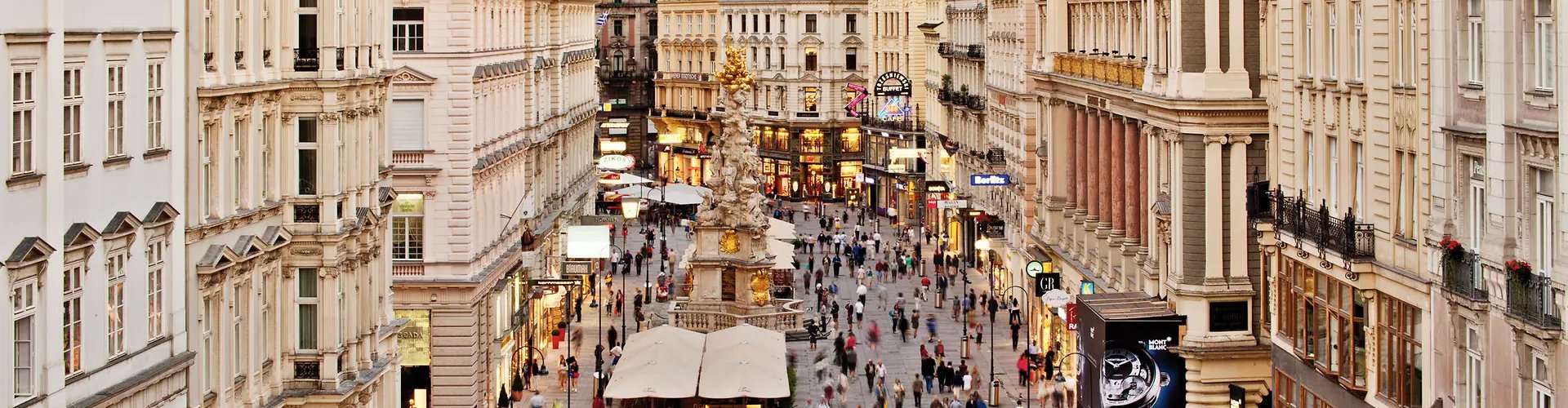 Vienna night skyline