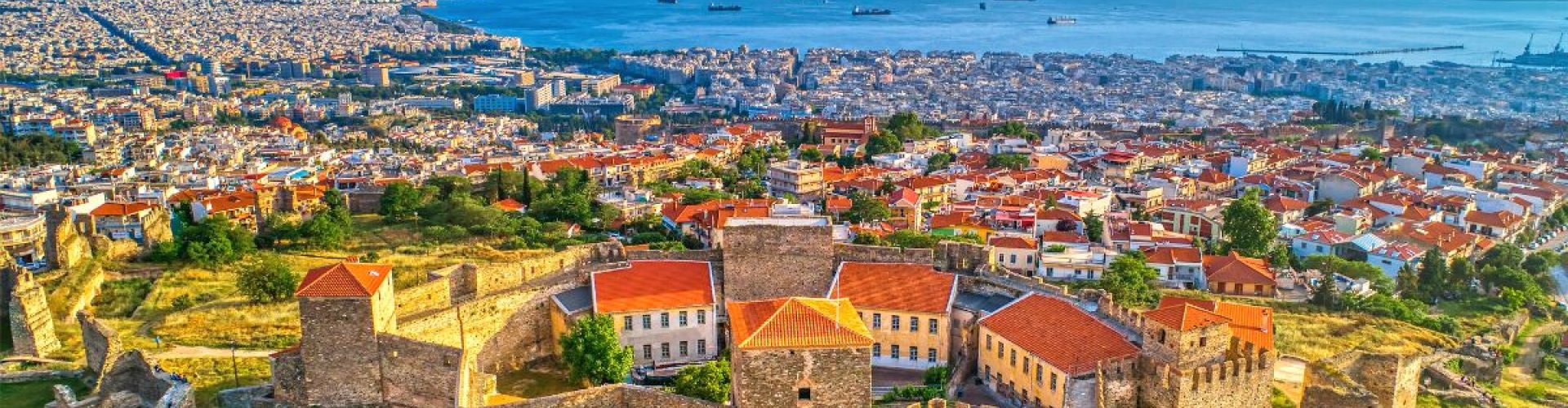 Thessaloniki night skyline