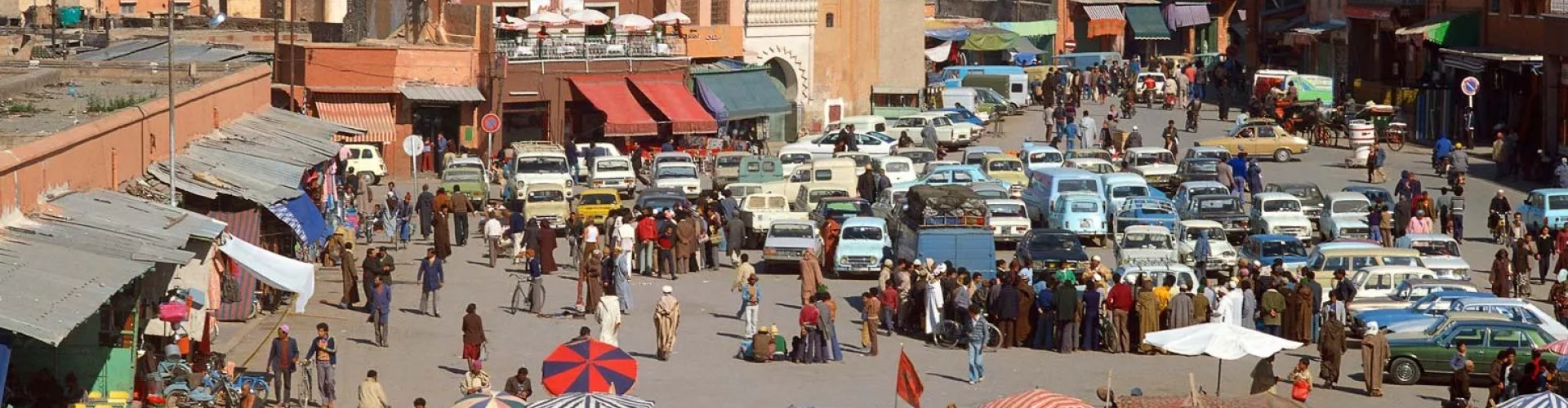 Driving scene in Marrakech