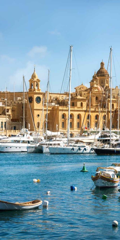 Local driving scene in Malta, MT