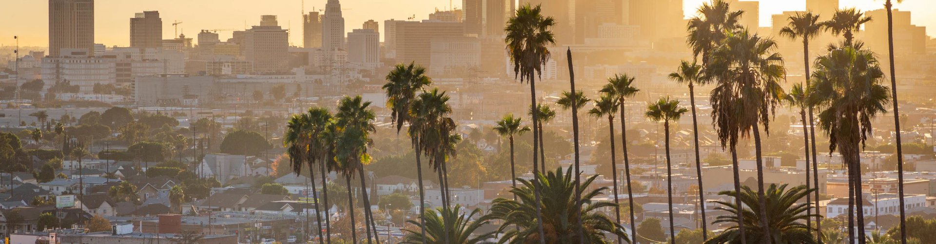 City streets of Los Angeles, CA, US