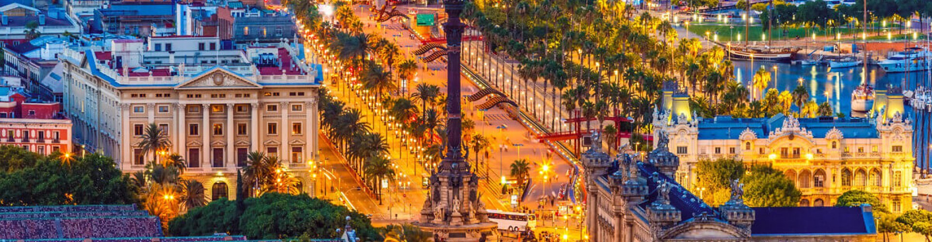 Barcelona night skyline