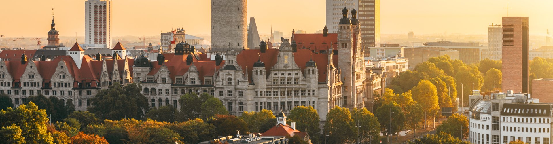 Leipzig Night Skyline
