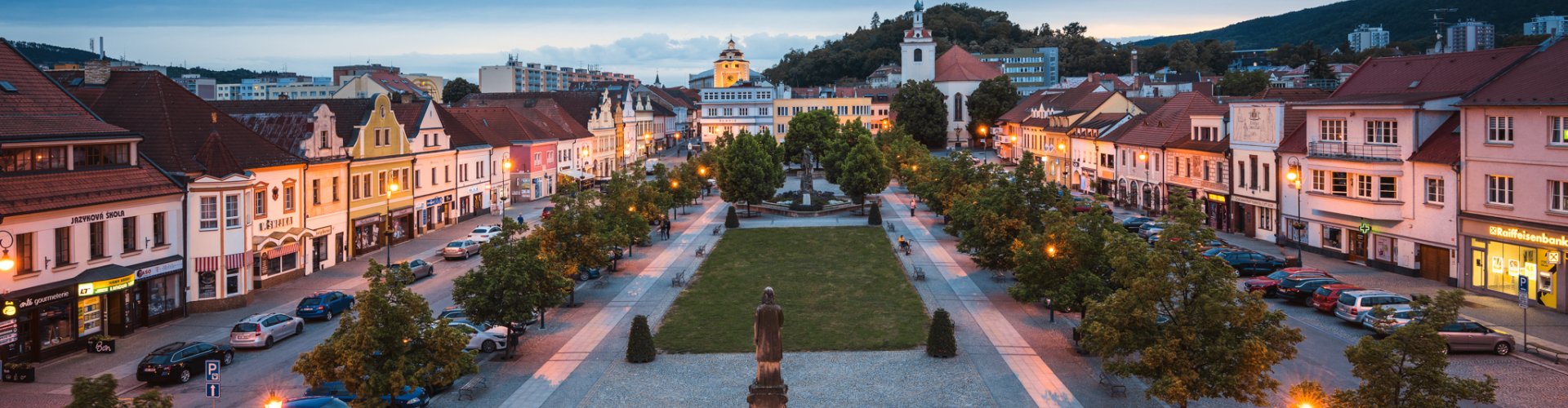 Beroun night skyline